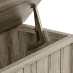Table basse carrée rustique de ferme avec plateau relevable et rangement de 31,5 po