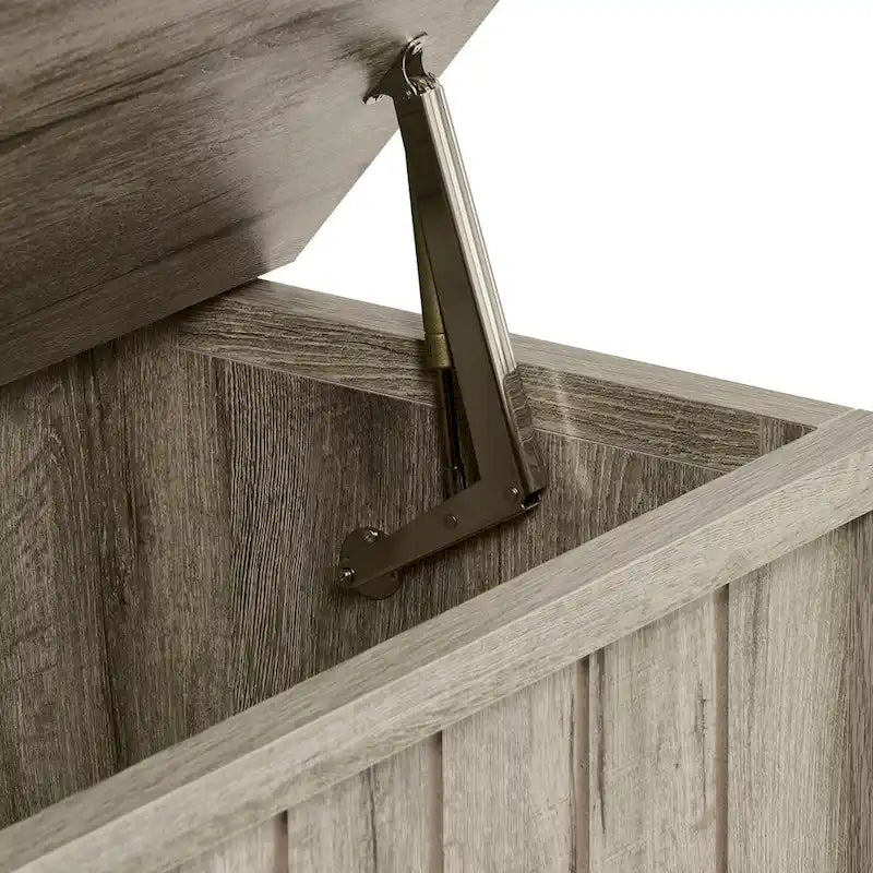 Table basse carrée rustique de ferme avec plateau relevable et rangement de 31,5 po