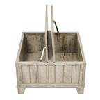 Table basse carrée rustique de ferme avec plateau relevable et rangement de 31,5 po
