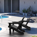 Chaise Adirondack pliante, fauteuil Adirondack ergonomique en HDPE résistant aux intempéries, empilable et relaxant