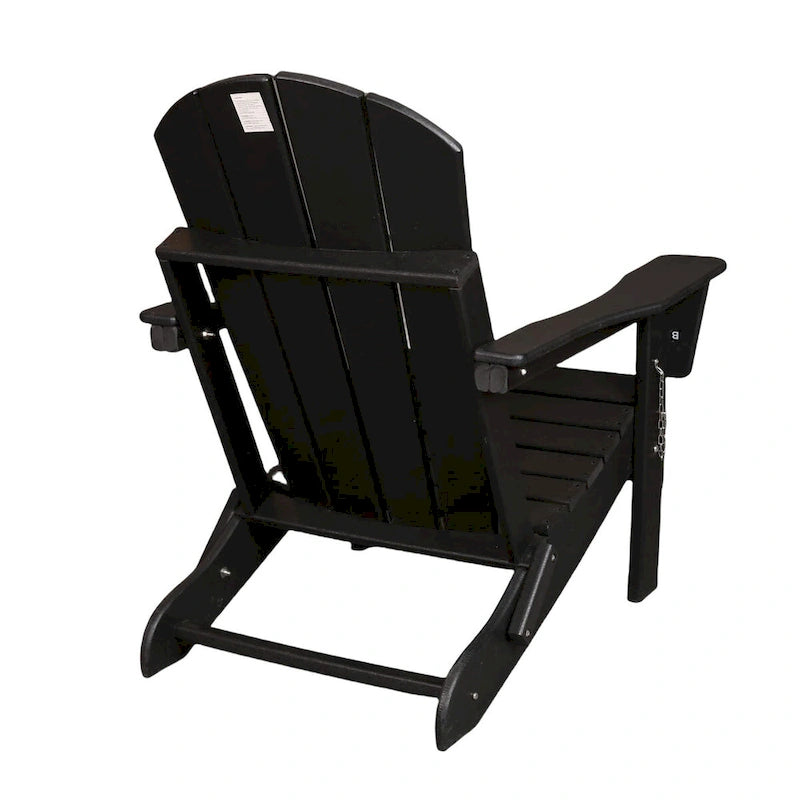 Chaise Adirondack pliante, fauteuil Adirondack ergonomique en HDPE résistant aux intempéries, empilable et relaxant
