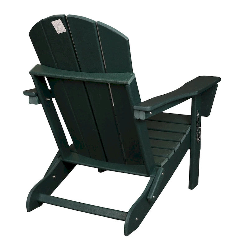 Chaise Adirondack pliante, fauteuil Adirondack ergonomique en HDPE résistant aux intempéries, empilable et relaxant