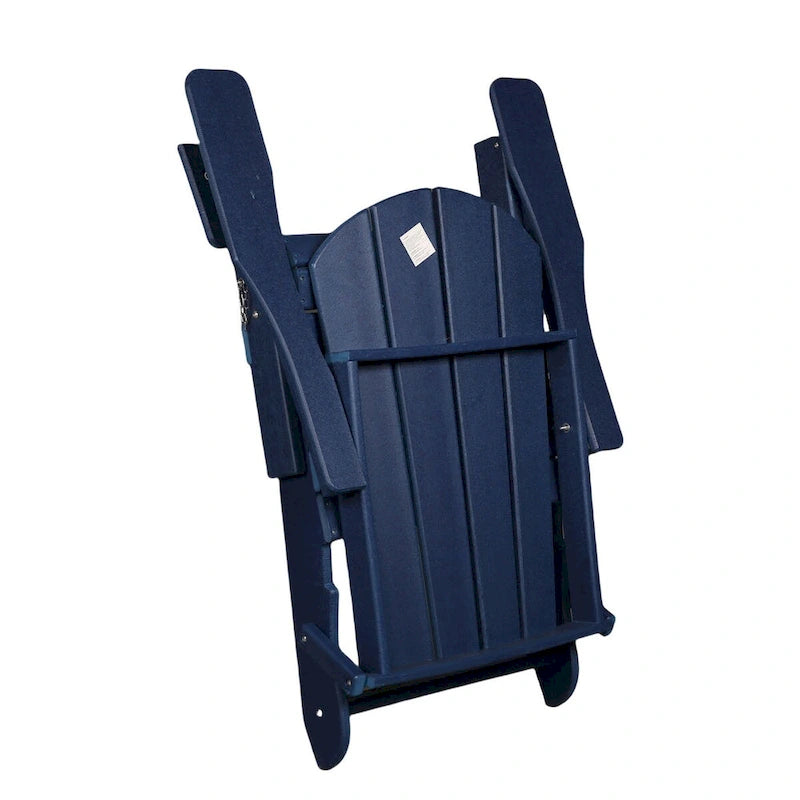 Chaise Adirondack pliante, fauteuil Adirondack ergonomique en HDPE résistant aux intempéries, empilable et relaxant