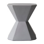 Table d'appoint Azure de 17 pouces en pierre composite - Table d'appoint d'appoint pour l'intérieur et l'extérieur
