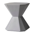 Table d'appoint Azure de 17 pouces en pierre composite - Table d'appoint d'appoint pour l'intérieur et l'extérieur