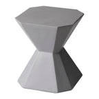 Table d'appoint Azure de 17 pouces en pierre composite - Table d'appoint d'appoint pour l'intérieur et l'extérieur