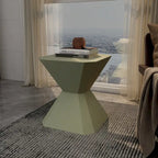 Table d'appoint Azure de 17 pouces en pierre composite - Table d'appoint d'appoint pour l'intérieur et l'extérieur