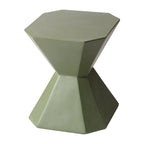 Table d'appoint Azure de 17 pouces en pierre composite - Table d'appoint d'appoint pour l'intérieur et l'extérieur