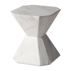 Table d'appoint Azure de 17 pouces en pierre composite - Table d'appoint d'appoint pour l'intérieur et l'extérieur
