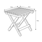 Table pliante carrée en bois d'extérieur Sherwood
