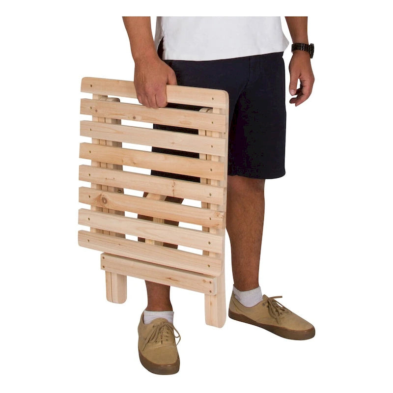Table pliante carrée en bois d'extérieur Sherwood