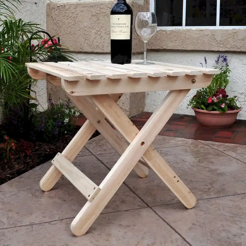 Table pliante carrée en bois d'extérieur Sherwood