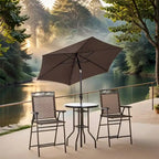 Table and Chairs Set with Table,Adjustable Angle Umbrella(Set of 4)