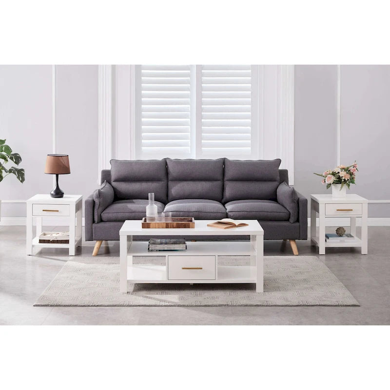 3-Piece Coffee Table & End 2 Tables Occasional Living Room Set