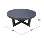 Table basse de patio ronde d'extérieur