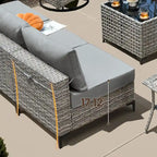 Ensemble de canapé d'angle en osier XIZZI 5 pièces pour patio