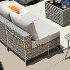 Ensemble de canapé d'angle en osier XIZZI 5 pièces pour patio