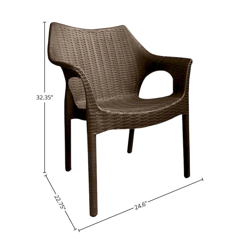 Chaises d'extérieur en résine plastique Cambridge (lot de 2)