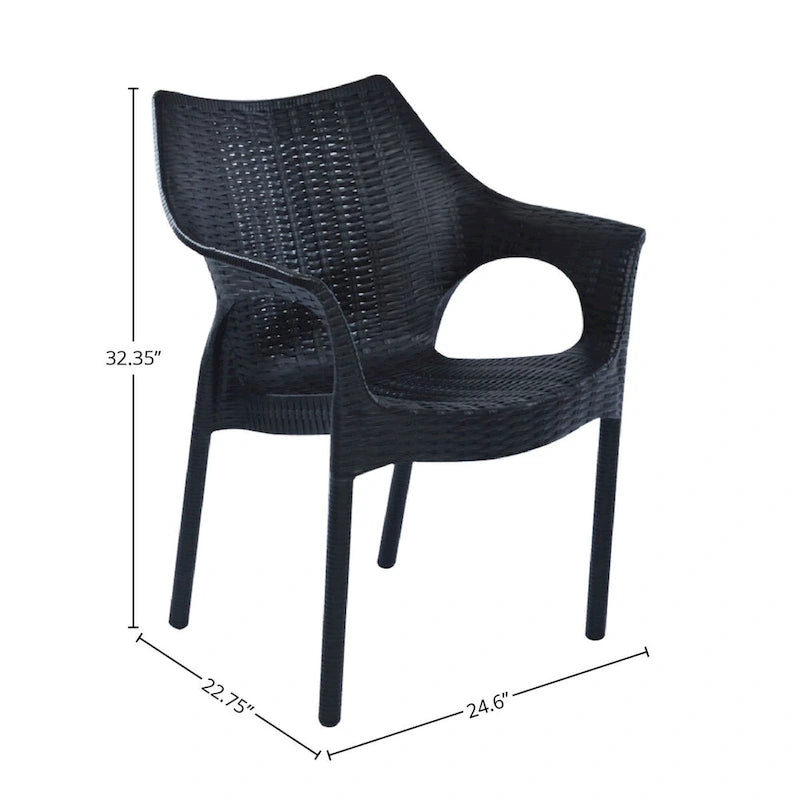 Chaises d'extérieur en résine plastique Cambridge (lot de 2)