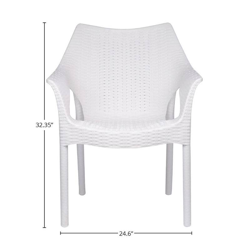Chaises d'extérieur en résine plastique Cambridge (lot de 2)