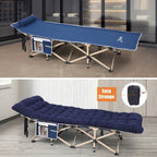Lit de camp, lit de camp chauffant avec batterie externe 10 000 mAh, robuste, supporte 227 kg - 188 x 67,3 cm