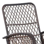Fauteuil à bascule d'extérieur en osier Outsunny avec siège large, bascule en rotin