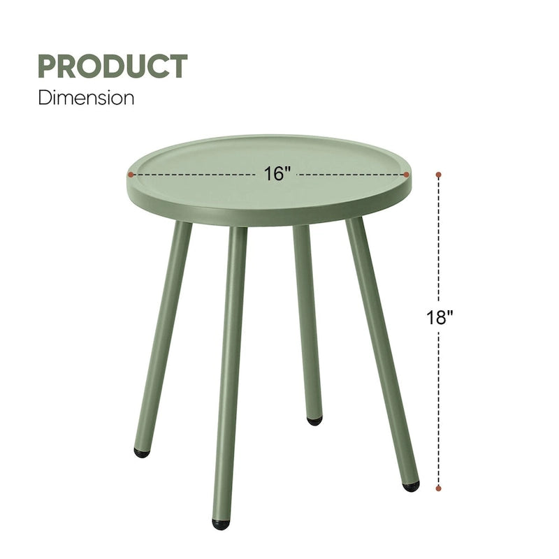 Table de patio Werph Table d'appoint de salon, Table d'appoint ronde Petite table de chevet