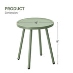 Table de patio Werph Table d'appoint de salon, Table d'appoint ronde Petite table de chevet