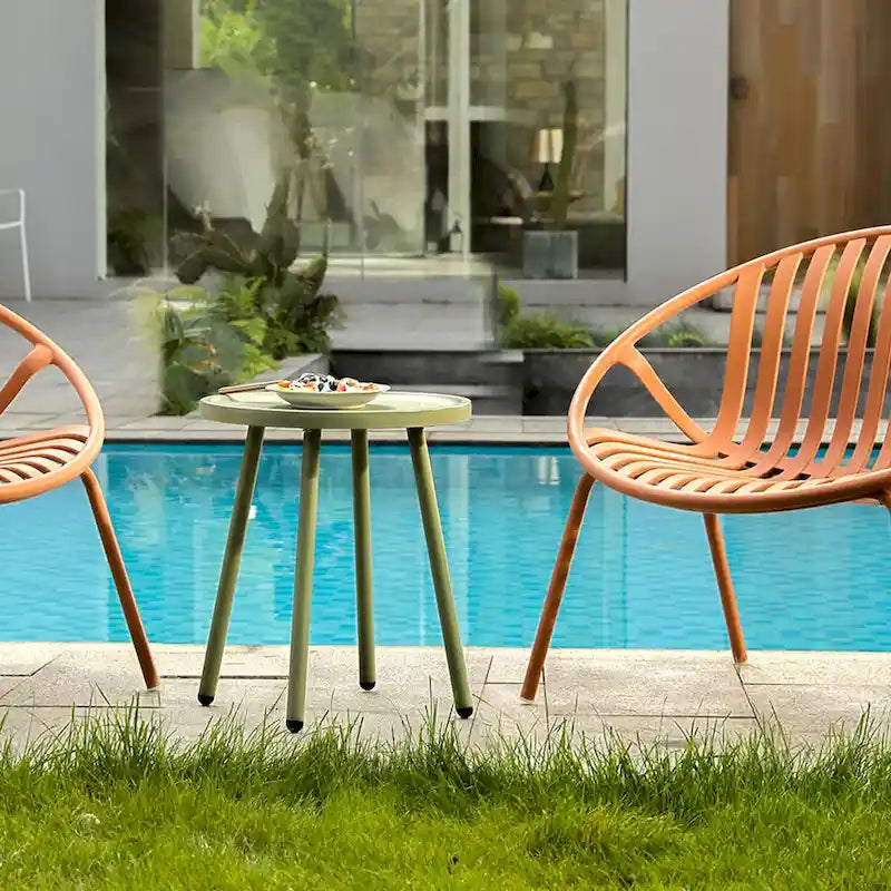 Table de patio Werph Table d'appoint de salon, Table d'appoint ronde Petite table de chevet