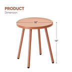 Table de patio Werph Table d'appoint de salon, Table d'appoint ronde Petite table de chevet