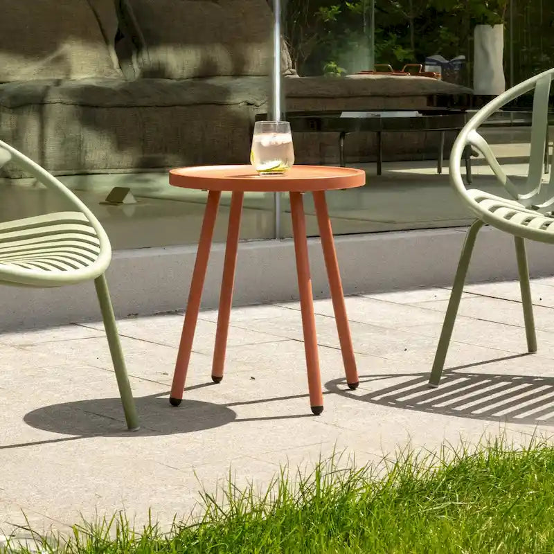 Table de patio Werph Table d'appoint de salon, Table d'appoint ronde Petite table de chevet