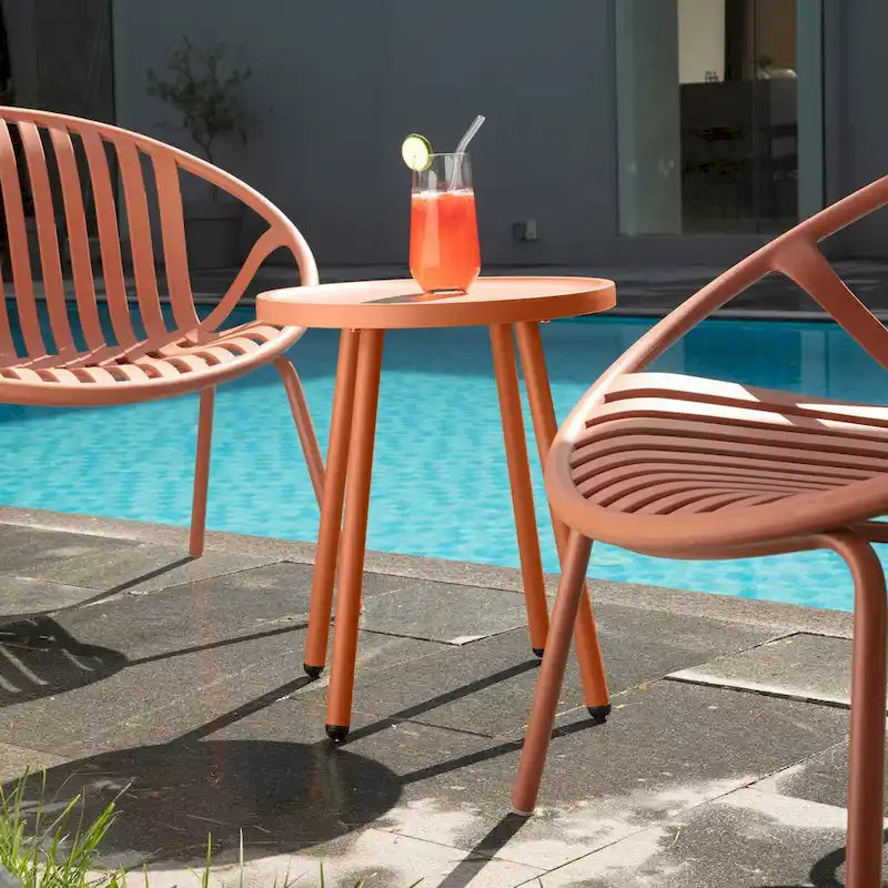 Table de patio Werph Table d'appoint de salon, Table d'appoint ronde Petite table de chevet