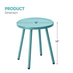 Table de patio Werph Table d'appoint de salon, Table d'appoint ronde Petite table de chevet