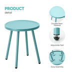 Table de patio Werph Table d'appoint de salon, Table d'appoint ronde Petite table de chevet