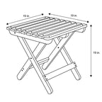 Table carrée pliante Laguna - 19 L x 19 P x 19 H