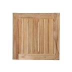 RRI Goods Table basse carrée pliante en bois de teck 20, table portable en bois pour jardin, porche, balcon