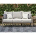 Signature Design by Ashley Hillside Barn Gray/Brown Outdoor Sofa with Cushion - 78.88 W x 34 D x 35.38 H
