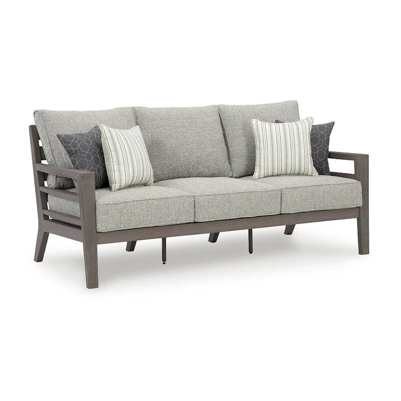 Signature Design by Ashley Hillside Barn Canapé d'extérieur gris/marron avec coussin - 78,88 L x 34 P x 35,38 H
