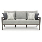 Signature Design by Ashley Hillside Barn Canapé d'extérieur gris/marron avec coussin - 78,88 L x 34 P x 35,38 H