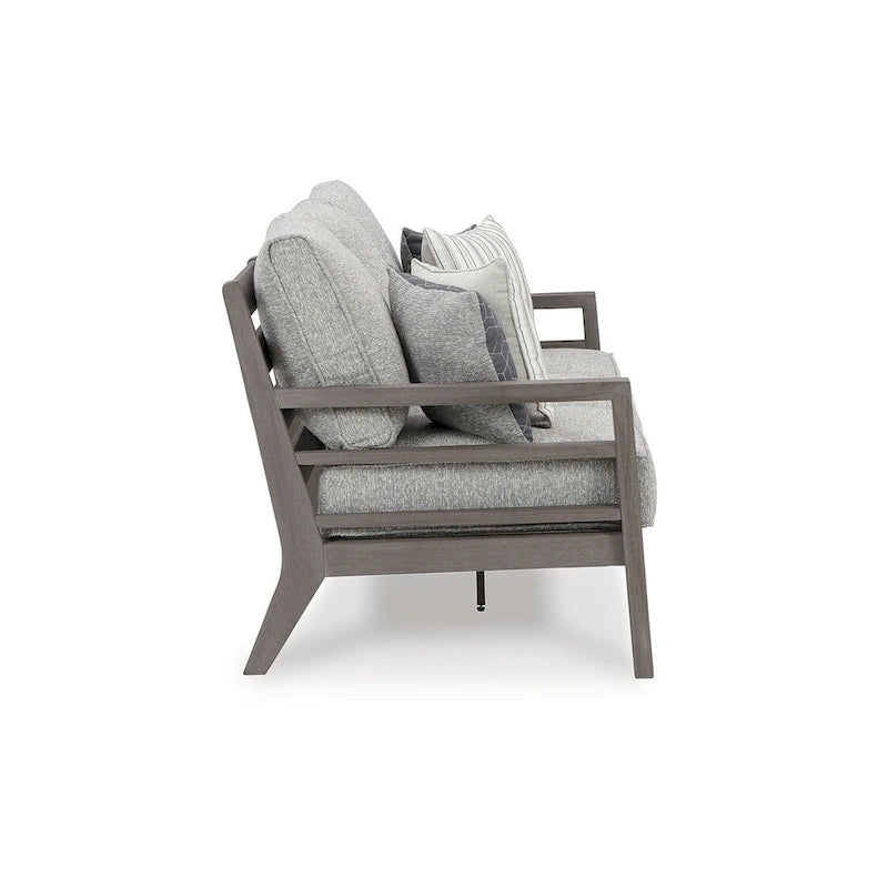 Signature Design by Ashley Hillside Barn Canapé d'extérieur gris/marron avec coussin - 78,88 L x 34 P x 35,38 H
