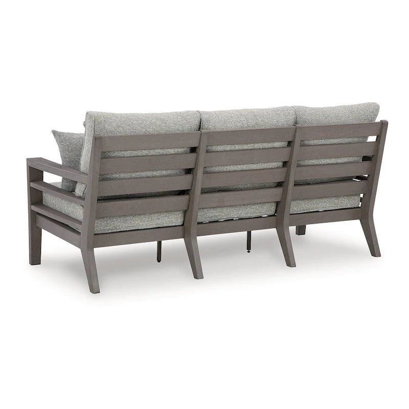 Signature Design by Ashley Hillside Barn Canapé d'extérieur gris/marron avec coussin - 78,88 L x 34 P x 35,38 H