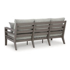 Signature Design by Ashley Hillside Barn Canapé d'extérieur gris/marron avec coussin - 78,88 L x 34 P x 35,38 H