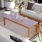 Table basse en bois de teck pour patio Upland
