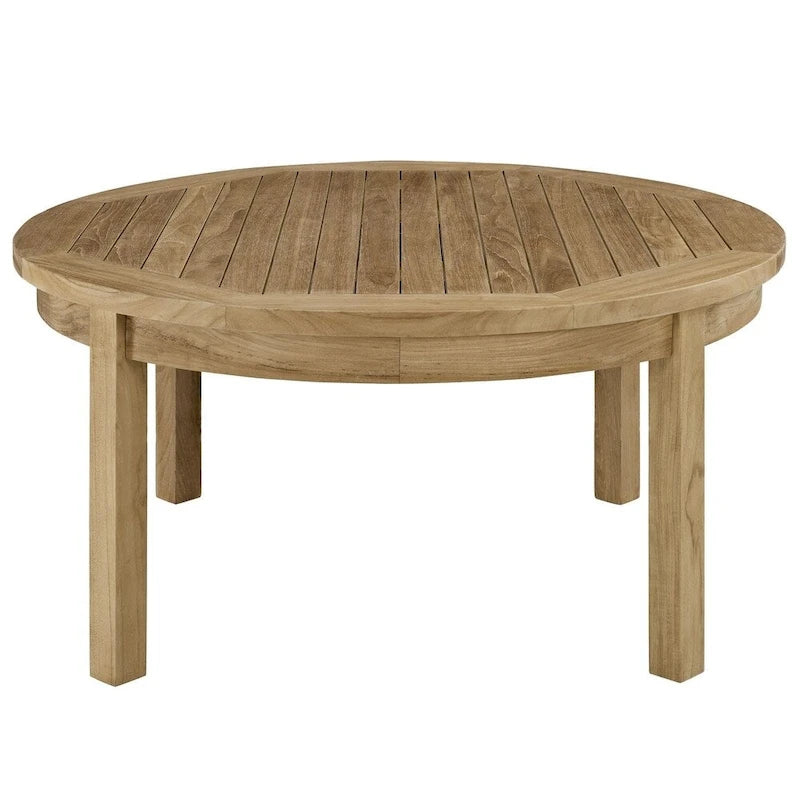 Table basse ronde d'extérieur Pocasset en teck par Havenside Home