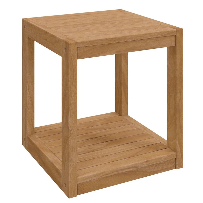 Table d'appoint d'extérieur en teck Carlsbad