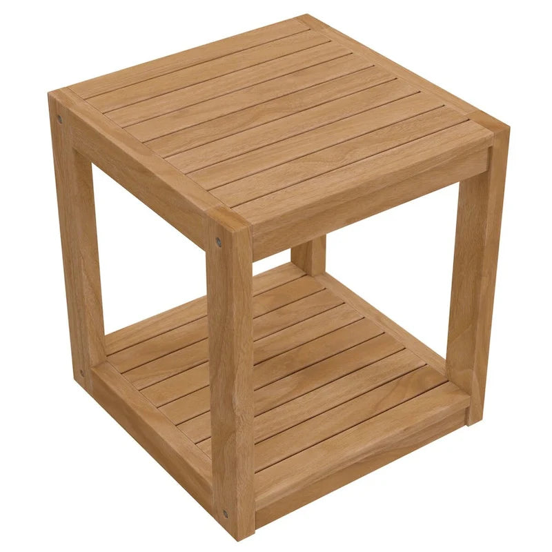 Table d'appoint d'extérieur en teck Carlsbad