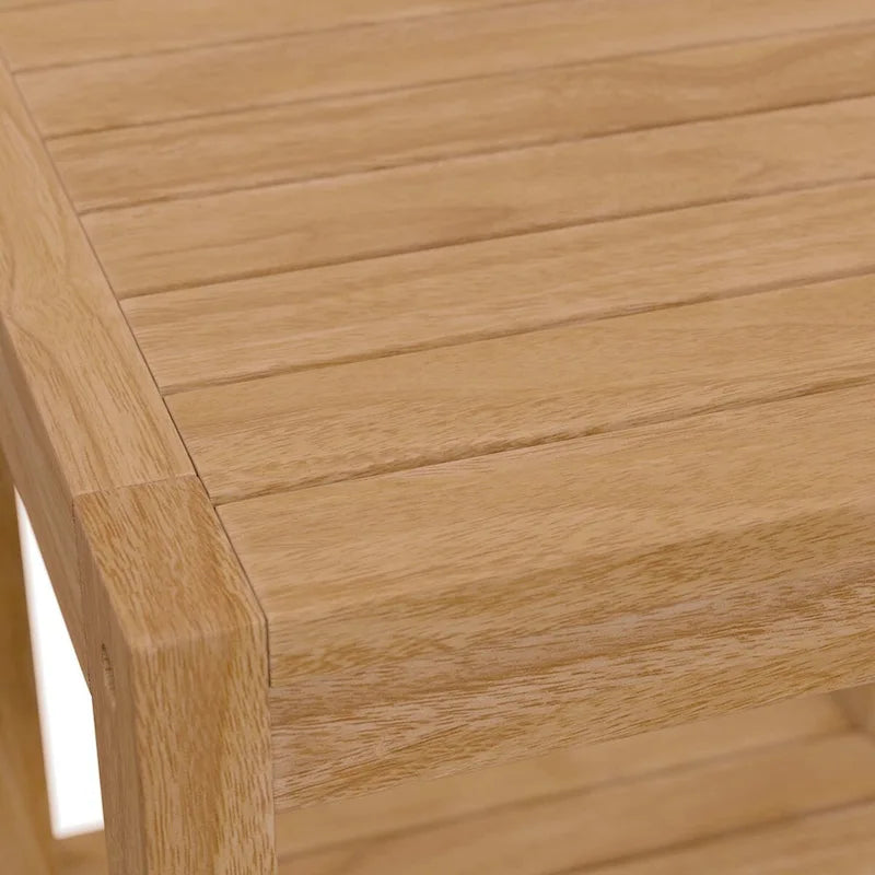 Table d'appoint d'extérieur en teck Carlsbad
