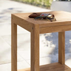Table d'appoint d'extérieur en teck Carlsbad