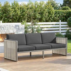 Outdoor 3-seat Sofa Deep Seating Sofa - Dar Gray