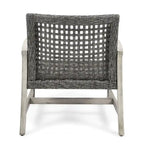 Ensemble de 2 fauteuils de club en osier et bois par Christopher Knight Home